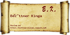Büttner Kinga névjegykártya